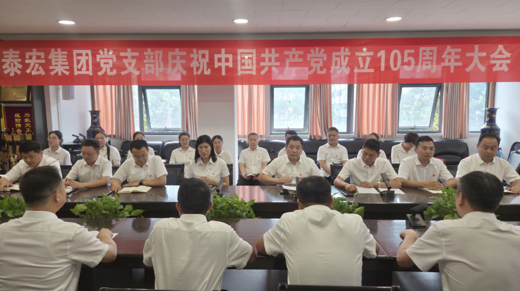 匠心守初心 奋进庆七一——泰宏建设发展有限公司党支部召开庆祝中国共产党成立105周年会议